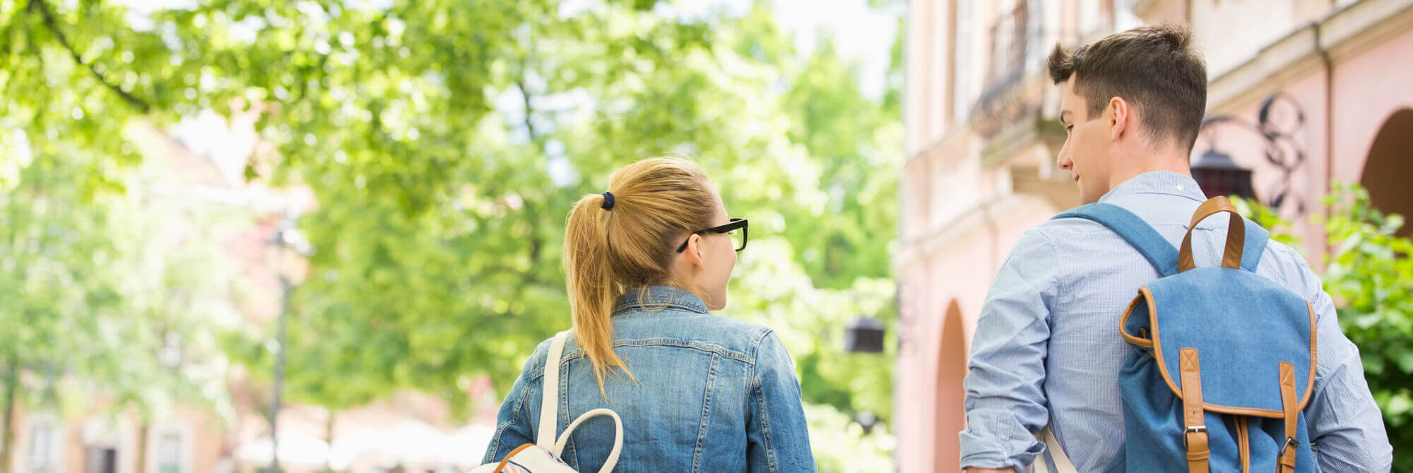 Students walking