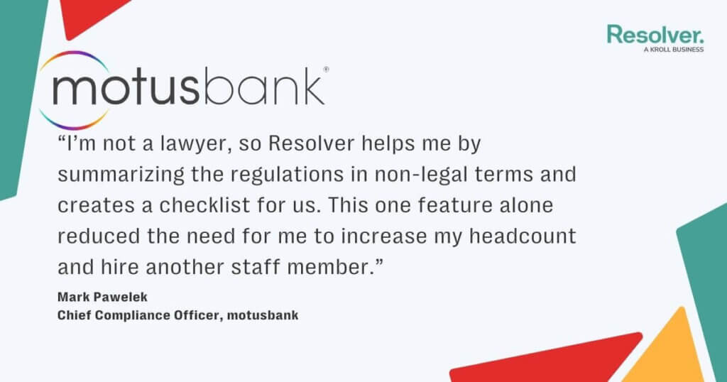 The ultimate guide to regulatory compliance software: everything you need to know 4 Motusbank customer quotes resolver social size