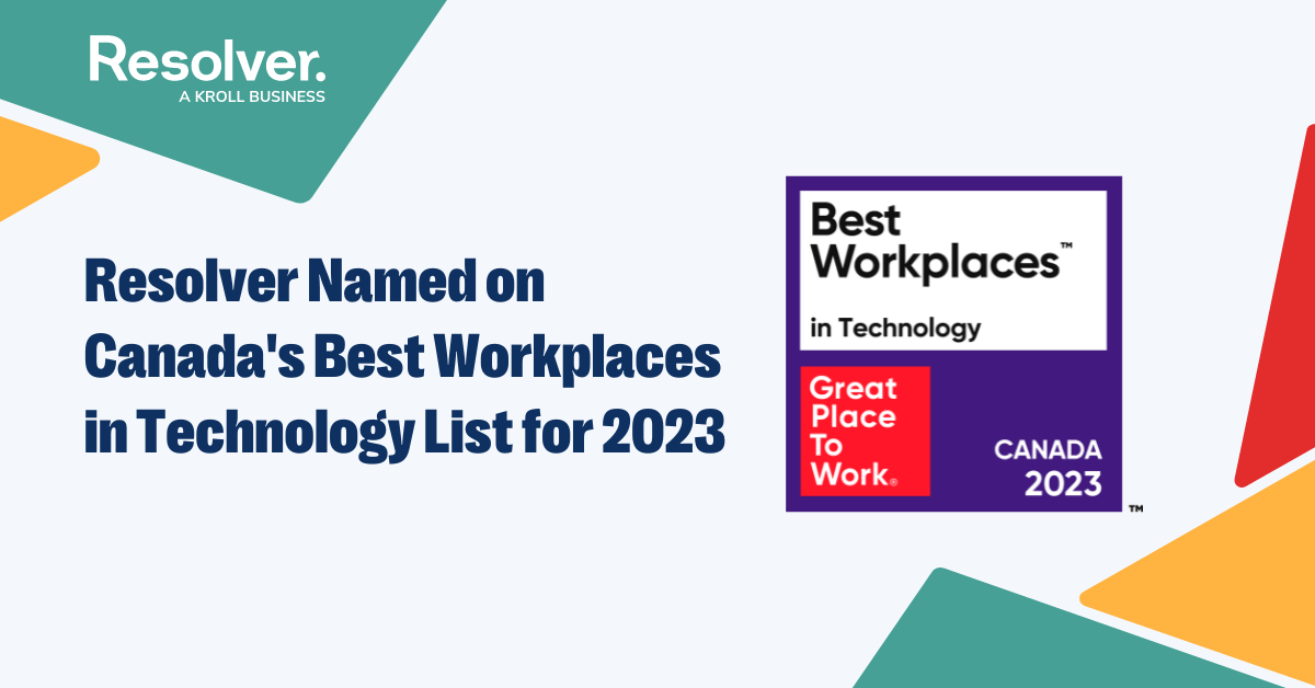 Resolver Named In Best Workplaces In Technology 2023 List