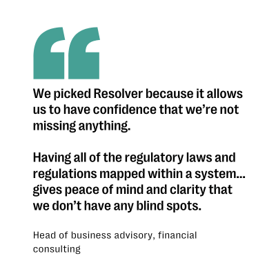 Customer quote from the Forrester TEI Study evaluating the Total Economic Impact of Resolver's Integrated GRC Software improves executive reporting efficiency by 95%