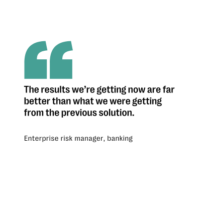 Customer quote from the Forrester TEI Study evaluating the Total Economic Impact of Resolver's Compliance Management Software improves compliance testing efficiency by 75%