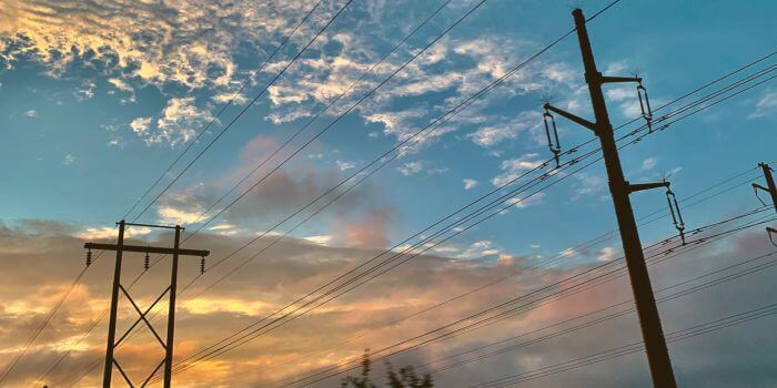 Power lines representing utility industry