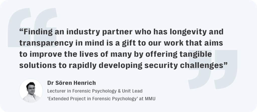 Advancing trust and safety through academic partnerships with forensic experts.