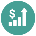 Icon roi growth arrow 4
