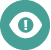 A teal circular icon featuring a white eye with an exclamation point in the pupil, indicating a warning for sensitive or age-restricted visual content.