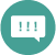 A teal circular icon featuring a white speech bubble containing three exclamation points (!!!), symbolizing aggressive, urgent, or harmful speech.